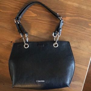 Authentic Calvin Klein black shoulder purse